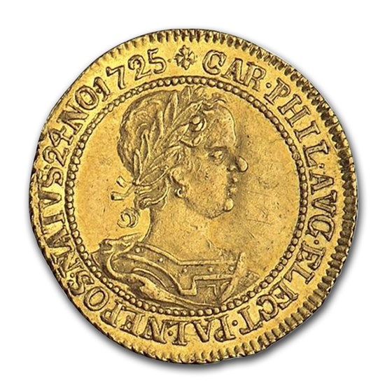 1725 German States Pfalz Gold Ducat Karl Philipp AU-58 NGC 1725 German States Pfalz Gold Ducat Karl Philipp AU-58 NGC